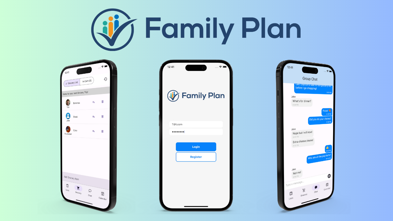 Family Plan mobile app - group project